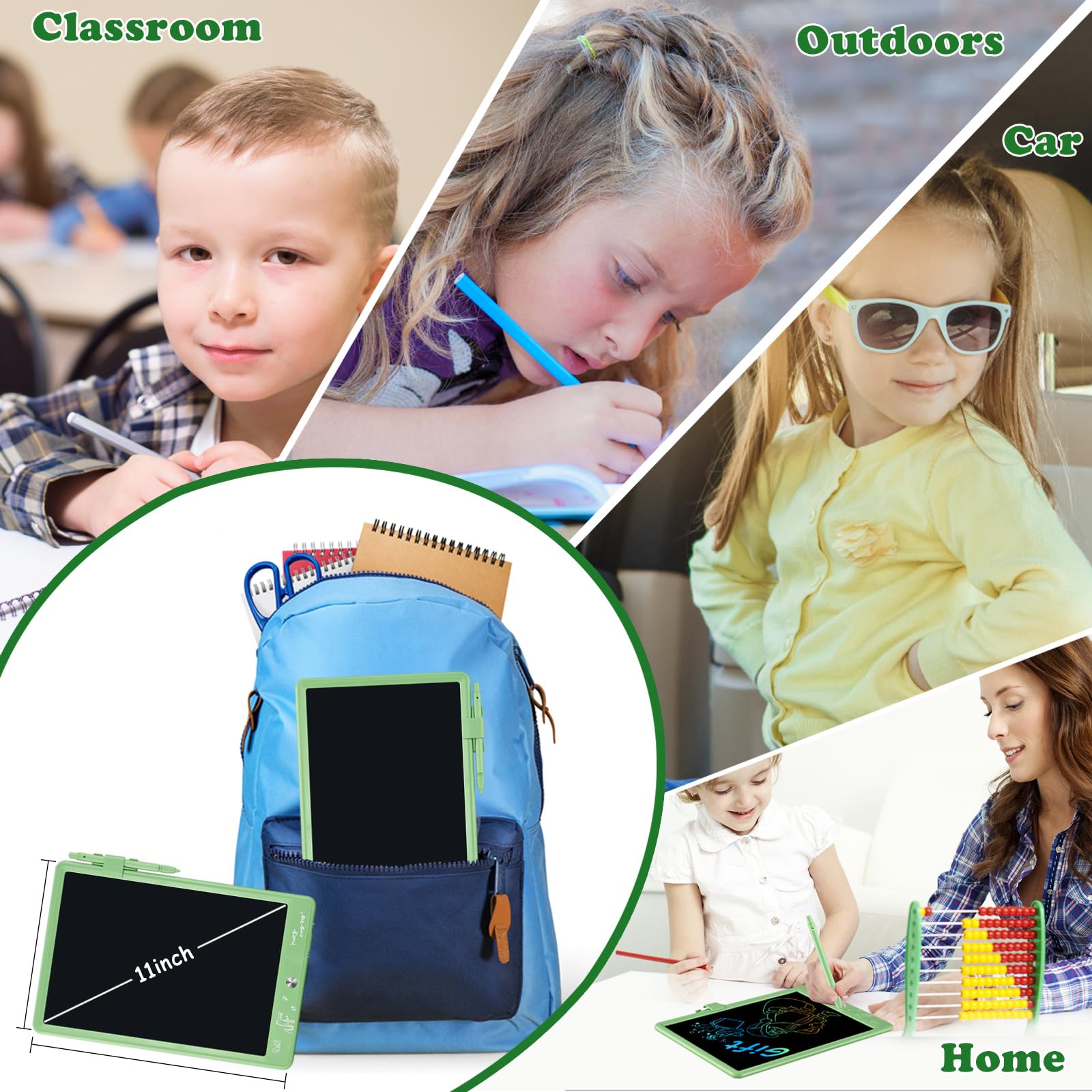 cimetech 2 Pack LCD Writing Tablet for Kids Toys, Colorful Drawing Tablet Doodle Board Writing Pad for Toddler Gifts, Kids Travel Essentials, Christmas Stocking Stuffers for 3-12 Years Boys Girls