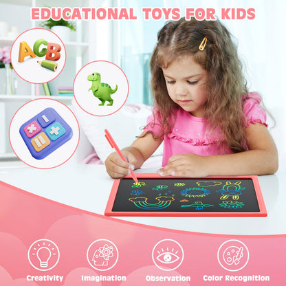 cimetech 2 Pack LCD Writing Tablet for Kids Toys, Colorful Drawing Tablet Doodle Board Writing Pad for Toddler Gifts, Kids Travel Essentials, Christmas Stocking Stuffers for 3-12 Years Boys Girls