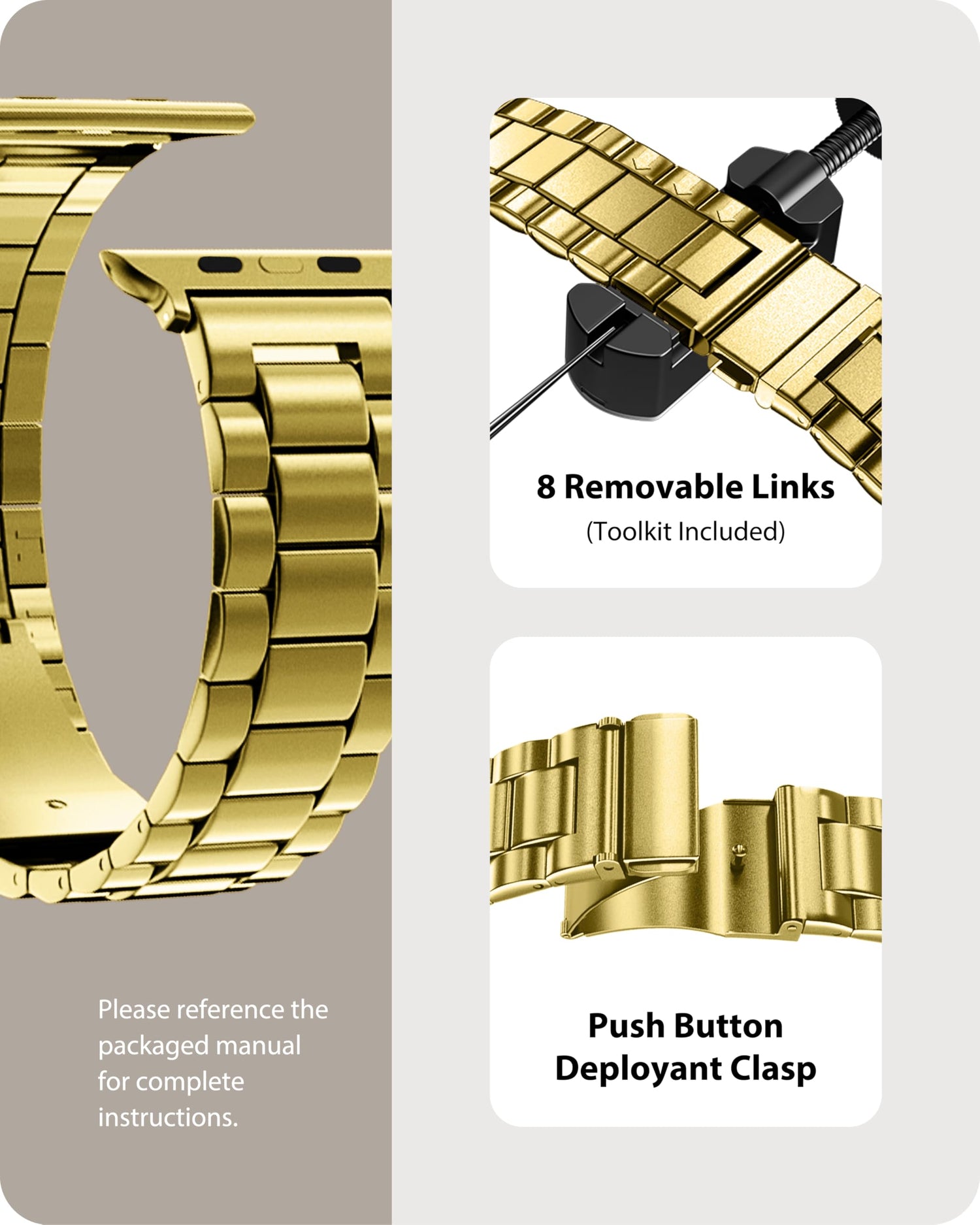 Fullmosa Compatible with Apple Watch Band 49mm 45mm 44mm 42mm 41mm 40mm 38mm, Stainless Steel iWatch Band with Case Compatible for Apple Watch Ultra 2 Ultra Series 10 9 8 7 6 5 4 3 2 1&amp;iWatch SE