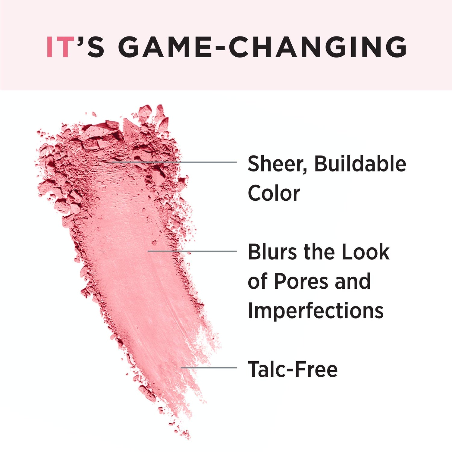 IT Cosmetics Bye Bye Pores Blush - Sheer, Buildable Color - Diffuses the Look of Pores &amp; Imperfections - With Silk, Hydrolyzed Collagen, Peptides &amp; Antioxidants - 0.192 oz