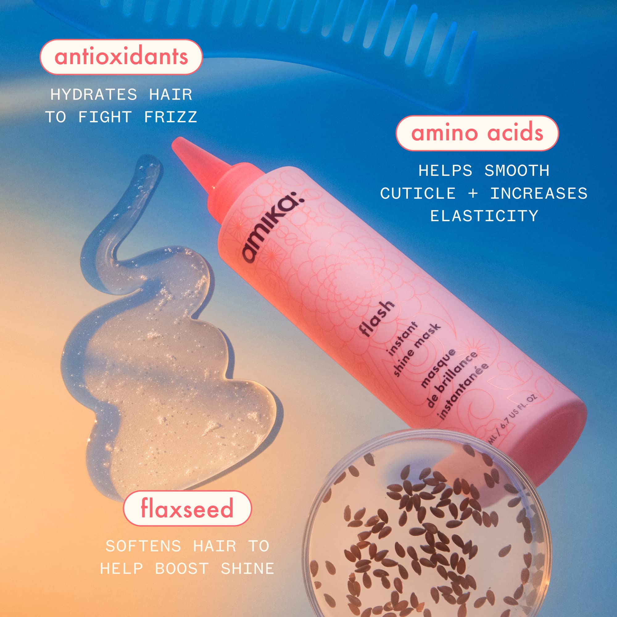 amika Flash Instant Shine Mask, 6 Fl Oz