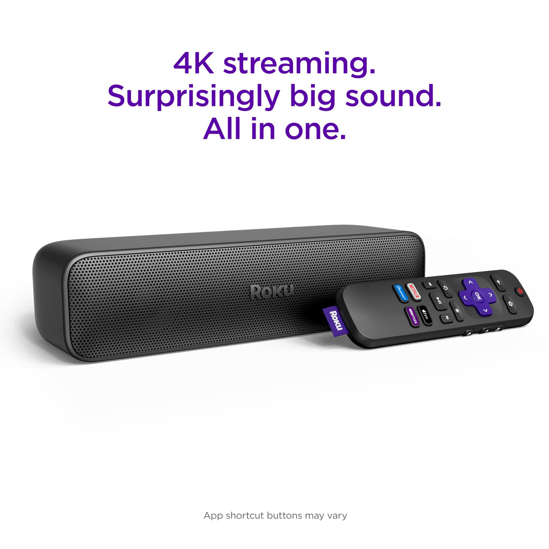 Roku Streambar SE | 2-in-1 TV Soundbar with Built-in 4K/HD/HDR Streaming, Premium Speakers, &amp; Enhanced Speech Clarity for Crisp, Clear Dialogue - Quick Guided Simple Setup