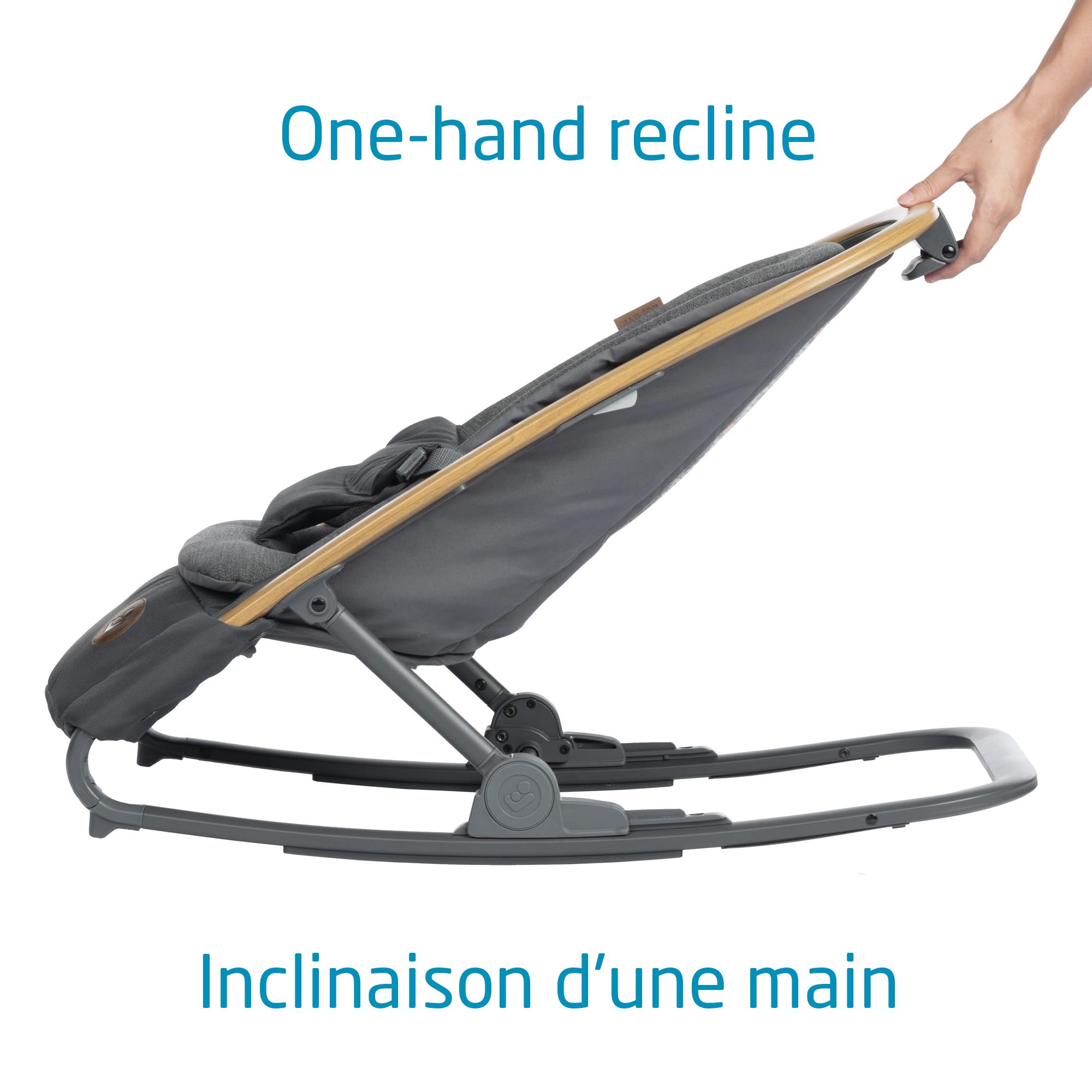 Maxi-Cosi 2-in-1 Kori Rocker, folds flat, travel, washable fabrics, Sand Horizon