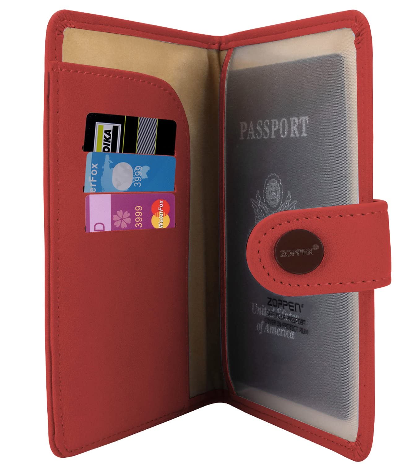 Zoppen RFID Blocking Travel Passport Holder Cadanian Passport Cover Slim Id Card Case (