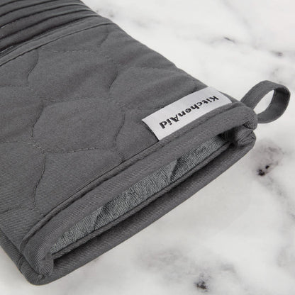 KITCHENAID Quilted Cotton Terry Cloth Oven Mitt, Pot Holder, Kitchen Towel 4-Pack Set, Heat Resistant, Silicone Grip, Gift Set, Milkshake, 16&quot;x26&quot;, 7&quot;x13&quot; &amp; 7&quot;x10&quot;