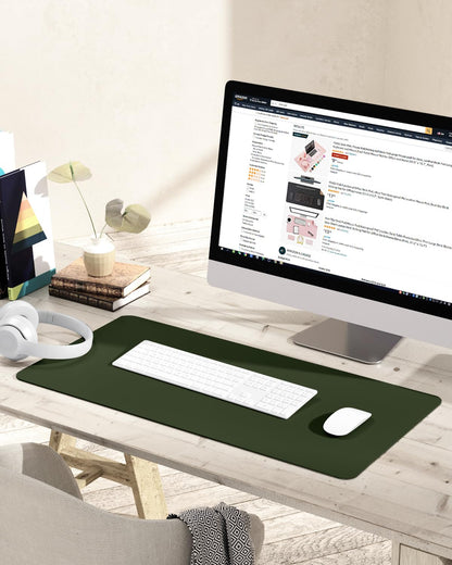 Non-Slip Desk Pad,Mouse Pad,Waterproof PVC Leather Desk Table Protector,Ultra Thin Large Desk Blotter, Easy Clean Laptop Desk Writing Mat for Office Work/Home/Decor(Pink, 23.6&quot; x 13.7&quot;)