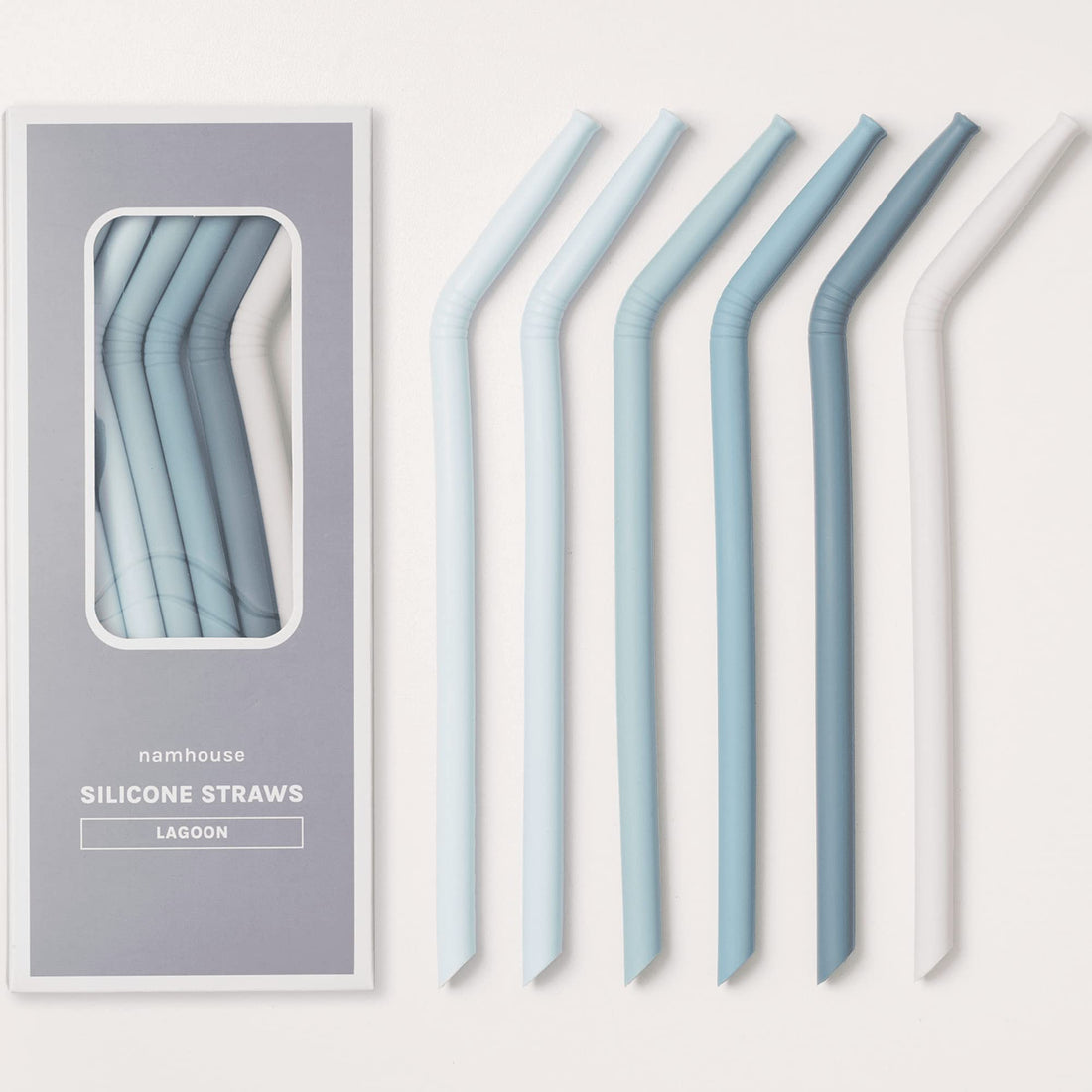 Silicone Straws - Reusable Drinking Straws w/Cleaning Brush - Long, Flexible and Bendy Straws For Tumblers and Cups - BPA Free, Food Grade Silicone, Dishwasher Safe - Set of 6 (Sand)