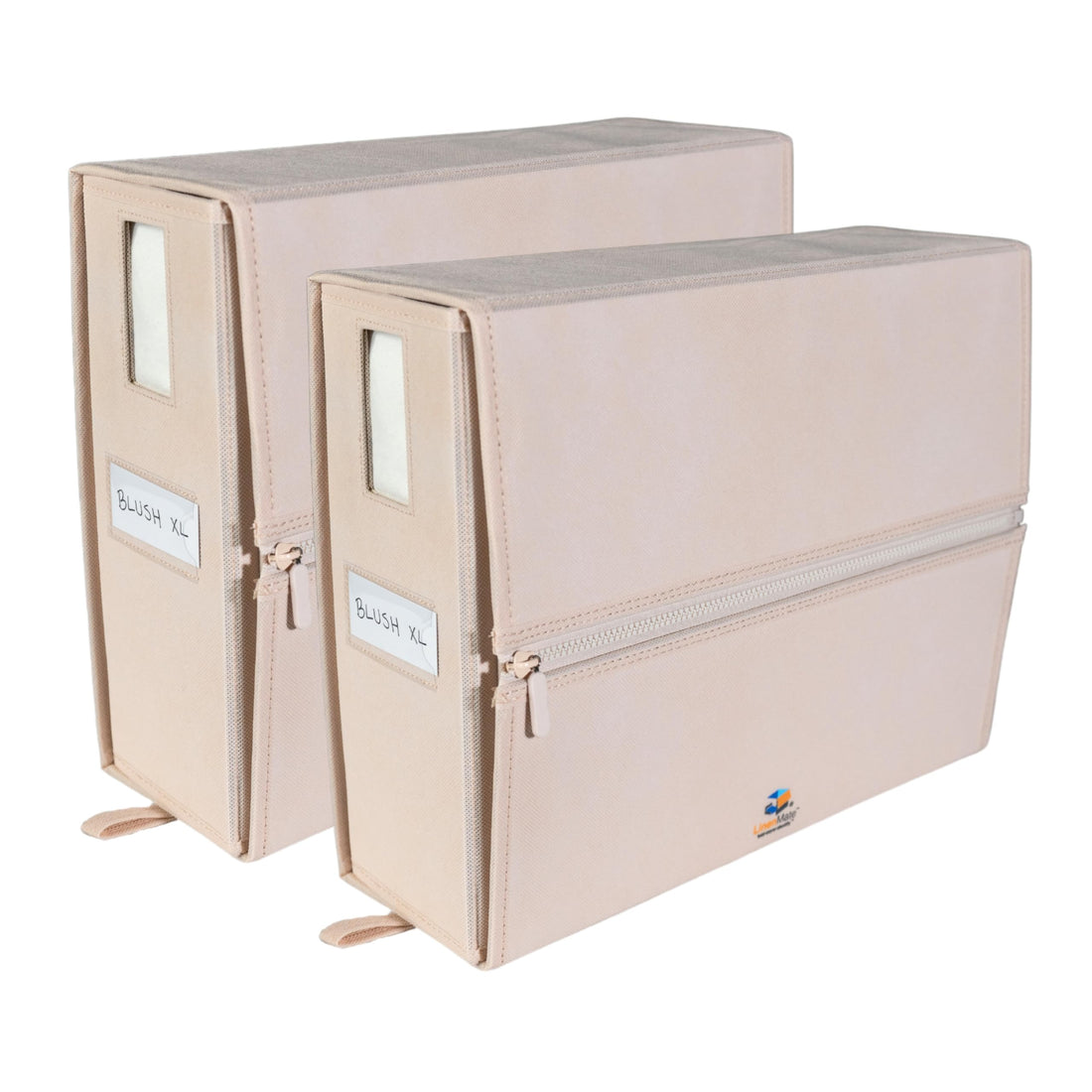 The Original Linen Storage Container, 2-Pack (Queen/King Size, Ivory)