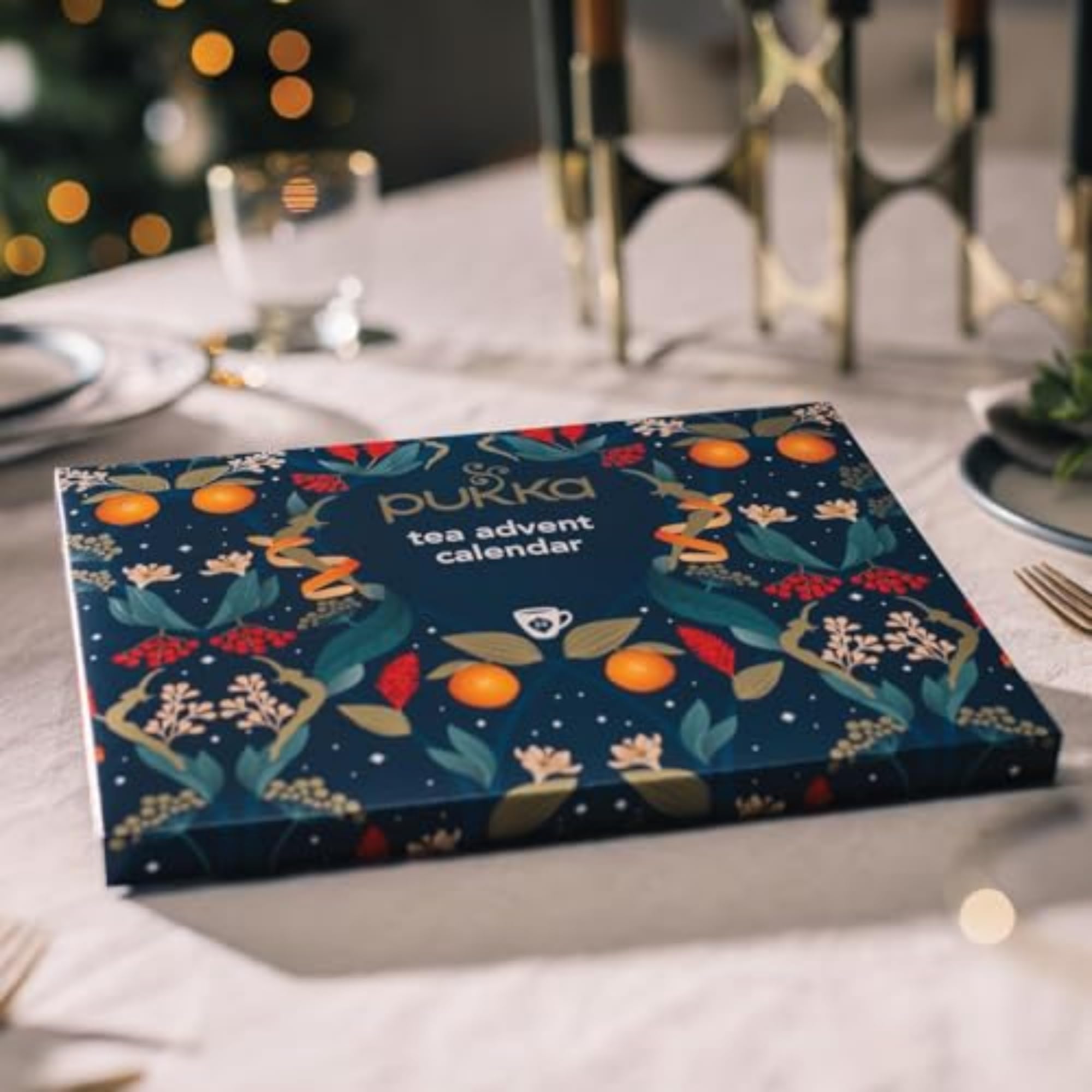 Pukka | Advent Calendar 2024 Organic Tea | Selection of 24 Delightful Black/Green Teas and Infusions | Christmas Gift Idea for Men and Women 100% Organic