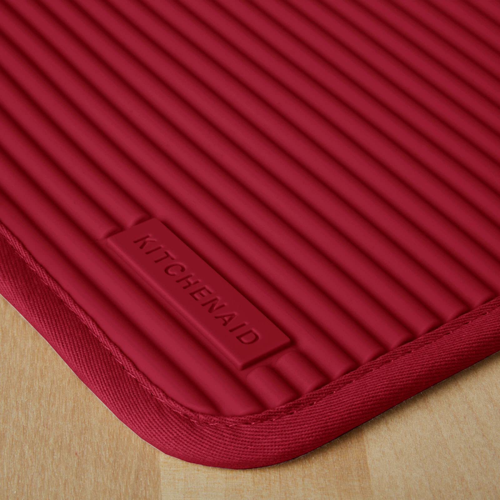 KitchenAid Ribbed Soft Silicone Water Resistant Pot Holder Set, Milkshake , 2 Piece Set, 7&quot;x9&quot;