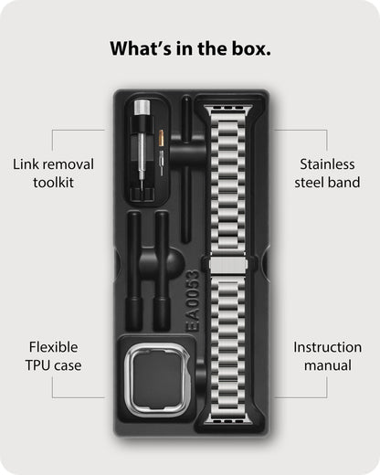 Fullmosa Compatible with Apple Watch Band 49mm 45mm 44mm 42mm 41mm 40mm 38mm, Stainless Steel iWatch Band with Case Compatible for Apple Watch Ultra 2 Ultra Series 10 9 8 7 6 5 4 3 2 1&amp;iWatch SE