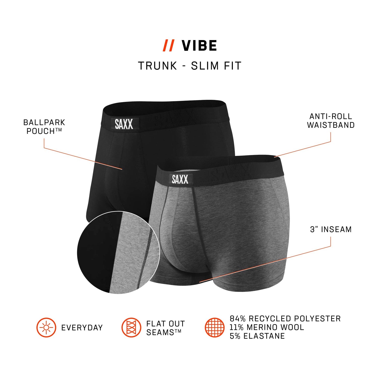 SAXX Underwear Co. Mens Saxx Underwear Boxer Briefs