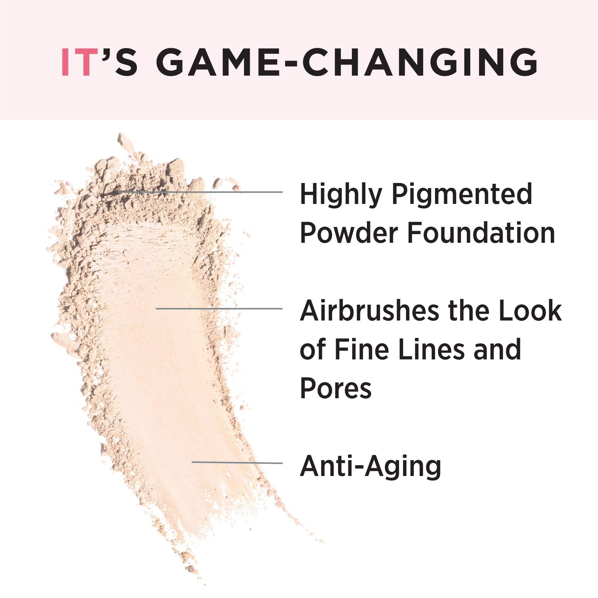 IT Cosmetics Celebration Foundation - Full-Coverage, Anti-Aging Powder Foundation - Blurs Pores, Wrinkles &amp; Imperfections - With Hydrolyzed Collagen &amp; Hyaluronic Acid - 0.3 oz