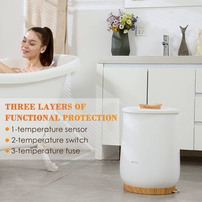 Keenray Towel Warmer, Luxury Towel Warmer Bucket, Large Towel Warmer for Bathroom, Auto Shut Off, Fits Up to Two 40&quot;X70&quot; Oversized Towels, Bathrobes, Blankets, PJ&