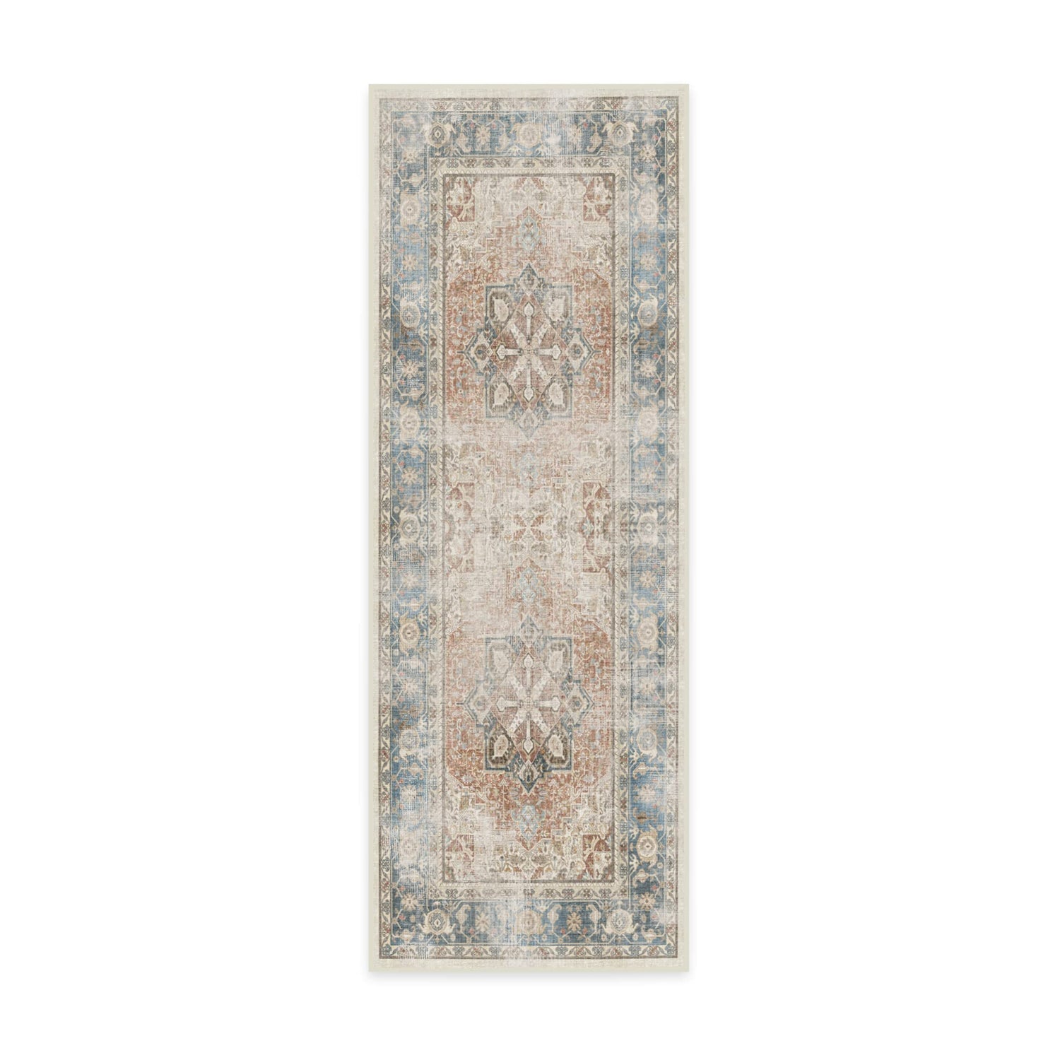 RUGGABLE Kamran Washable Rug - Perfect Vintage Area Rug for Living Room Bedroom Kitchen - Pet &amp; Child Friendly - Stain &amp; Water Resistant - Hazel 5&