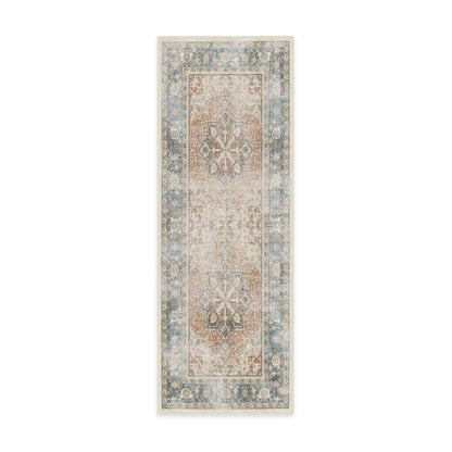 RUGGABLE Kamran Washable Rug - Perfect Vintage Area Rug for Living Room Bedroom Kitchen - Pet &amp; Child Friendly - Stain &amp; Water Resistant - Hazel 5&