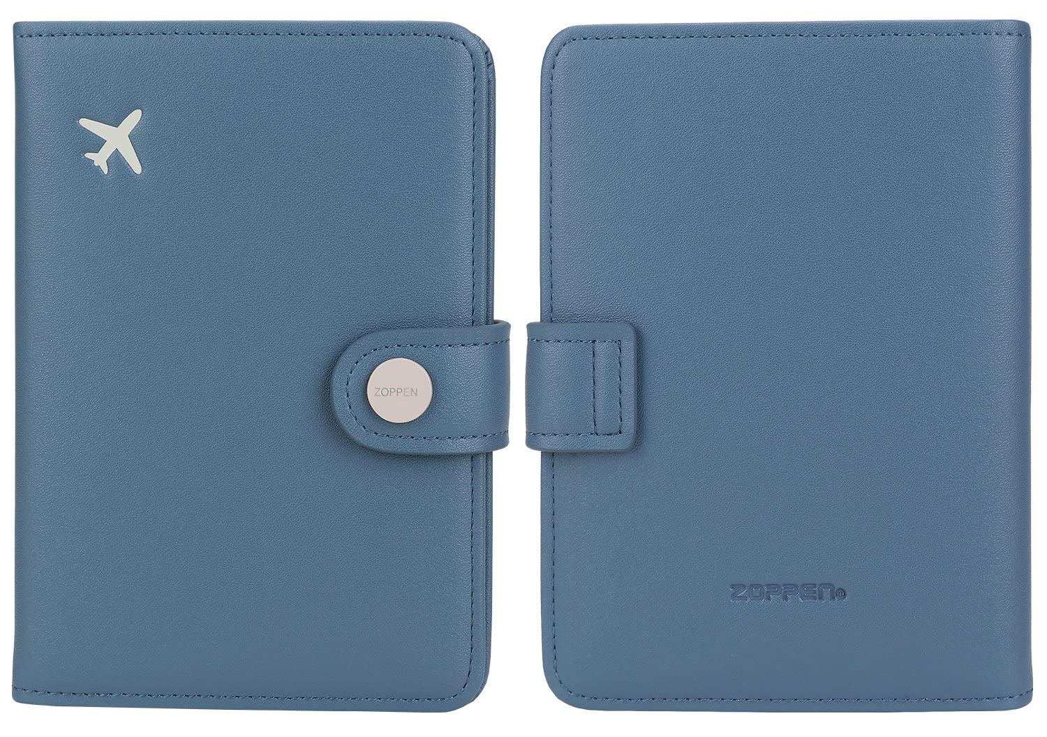 Zoppen RFID Blocking Travel Passport Holder Cadanian Passport Cover Slim Id Card Case (