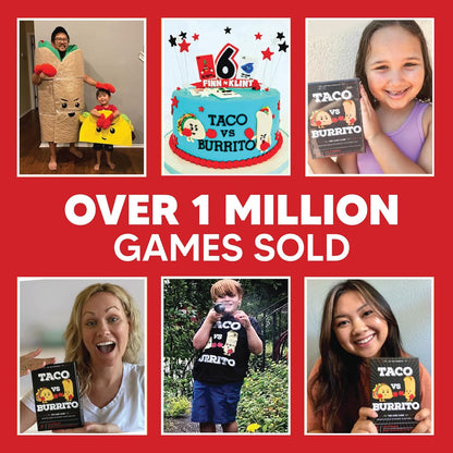 Taco vs Burrito - The Wildly Popular Surprisingly Strategic Card Game Created by a 7 Year Old - a Family-Friendly Party Game for Kids, Teens &amp; Adults