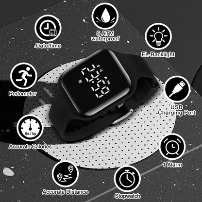Kids Watch, No App Fitness Tracker Watch for Kids Teenager Digital Watch with Steps Counter/Distance/Calories/Alarm/Stopwatch Fitness Watch for Kids Girls Boys Gift for Teens