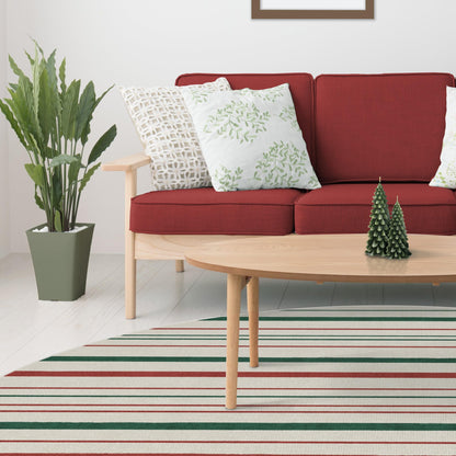RUGGABLE Winter Plaid Washable Rug - Perfect Holiday Area Rug for Living Room Bedroom Kitchen - Pet &amp; Child Friendly - Stain &amp; Water Resistant - Dress Stewart Tartan Plaid 3&