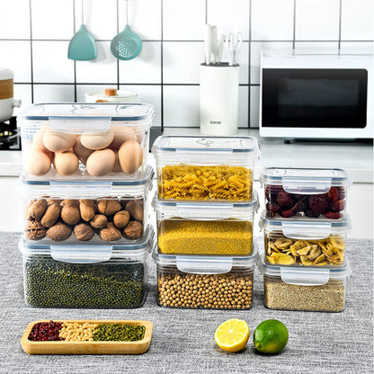 Fresh Food Storage Containers, 3 Pack Large Capacity Produce Saver Box with Drain Baskets &amp; Lid for Vegetable and Fruit - BPA Free Stackable Refrigerator Organizer for Kitchen (0.8L+1.7L+3.15L)