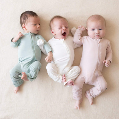 KYTE BABY Zippered Rompers, Unisex, Rayon Made from Bamboo (0-24 Months