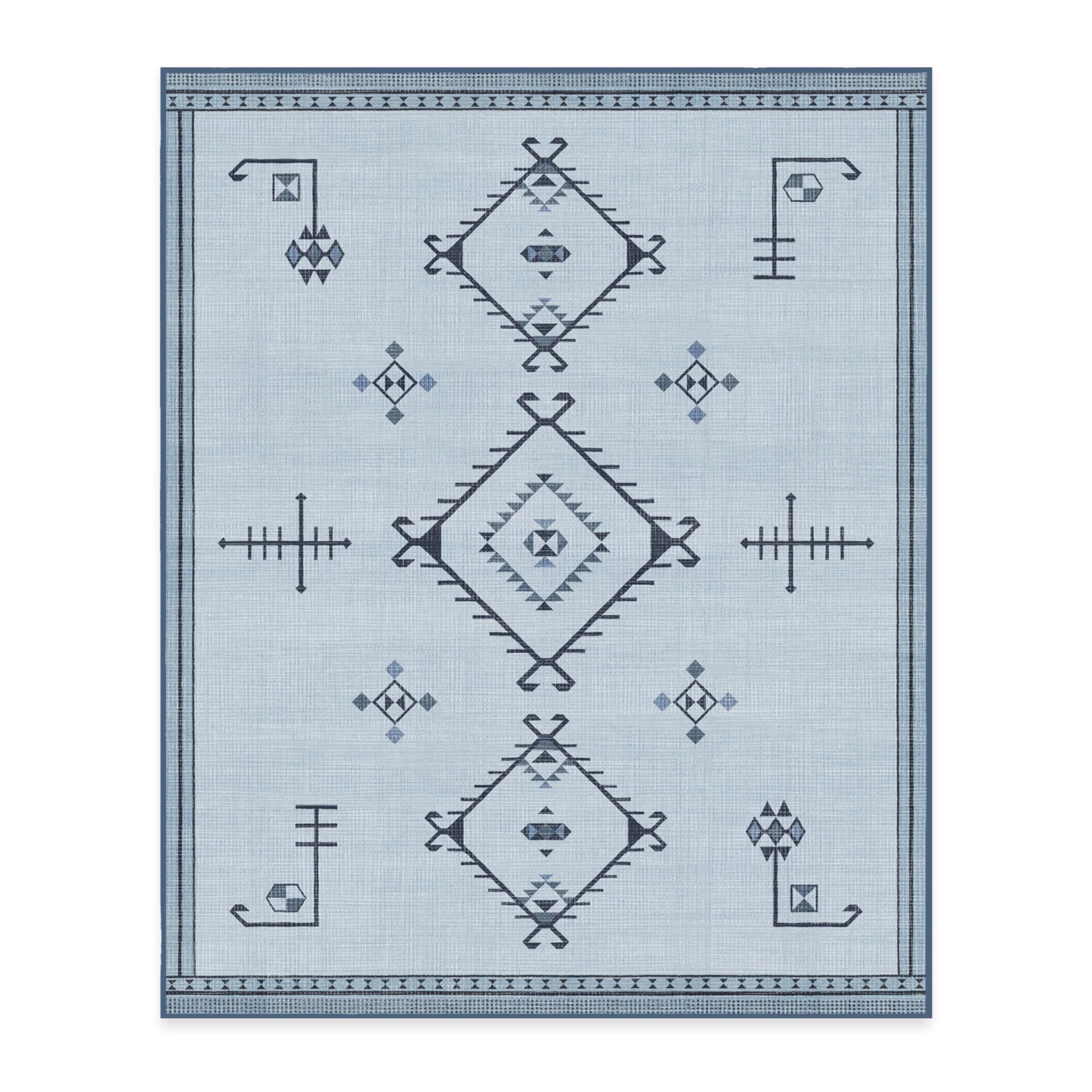 RUGGABLE Damali Runner Rug - Perfect Boho Washable Rug for Entryway Hallway Kitchen - Pet &amp; Child Friendly - Non-Toxic - Stain &amp; Water Resistant - Black &amp; White 2.5&