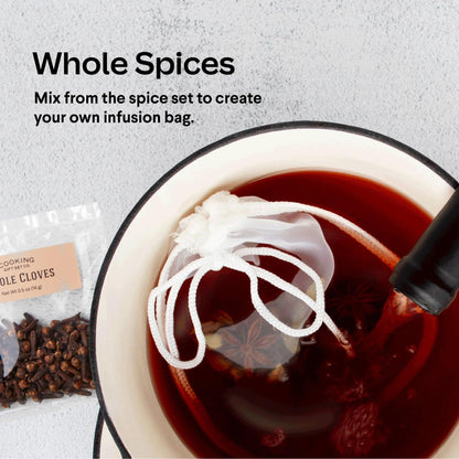 Cooking Gift Set Co. | Mulled Wine Gift Set | Unique Gifts Wine Accessories, Food &amp; Beverage Gifts, Cooking Gadgets Holiday Gifts, Wine Gifts for Women, Christmas Gift Ideas, Wine Making Kit