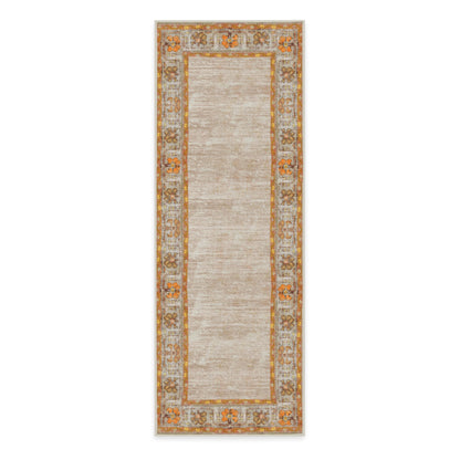 RUGGABLE Zinnia Runner Rug - Perfect Boho Washable Rug for Entryway Hallway Kitchen - Pet &amp; Child Friendly - Stain &amp; Water Resistant - Grey 2.5&