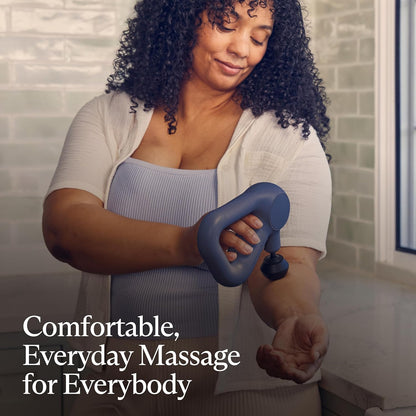TheraGun Relief Handheld Percussion Massage Gun - Easy-to-Use, Comfortable &amp; Light Personal Massager for Every Day Pain Relief Massage Therapy in Neck, Back, Leg, Shoulder and Body (Navy)
