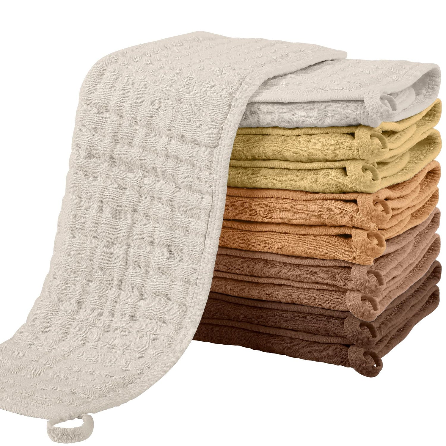 Yoofoss Muslin Burp Cloths for Baby 10 Pack 100% Cotton Baby Washcloths for Boys Girls Large 20&
