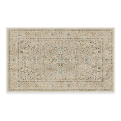 RUGGABLE Kamran Washable Rug - Perfect Vintage Area Rug for Living Room Bedroom Kitchen - Pet &amp; Child Friendly - Stain &amp; Water Resistant - Hazel 5&