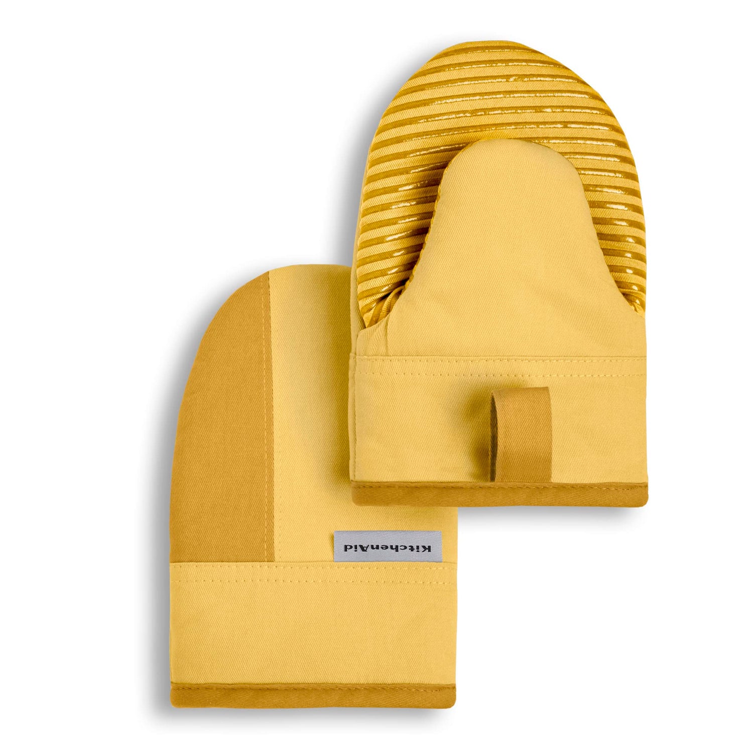KitchenAid Beacon Two-Tone Non-Slip Mini Oven Mitt Set, Milkshake/Beige, 5.5&quot;x8&quot;, 2 Piece