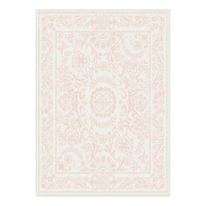 RUGGABLE Washable 2x3 Area Rug, Delphina Delft Blue, Premium Vintage Rugs for Living Room, Bedroom, Kitchen, Office, Classroom with Gripper Non Slip Pad