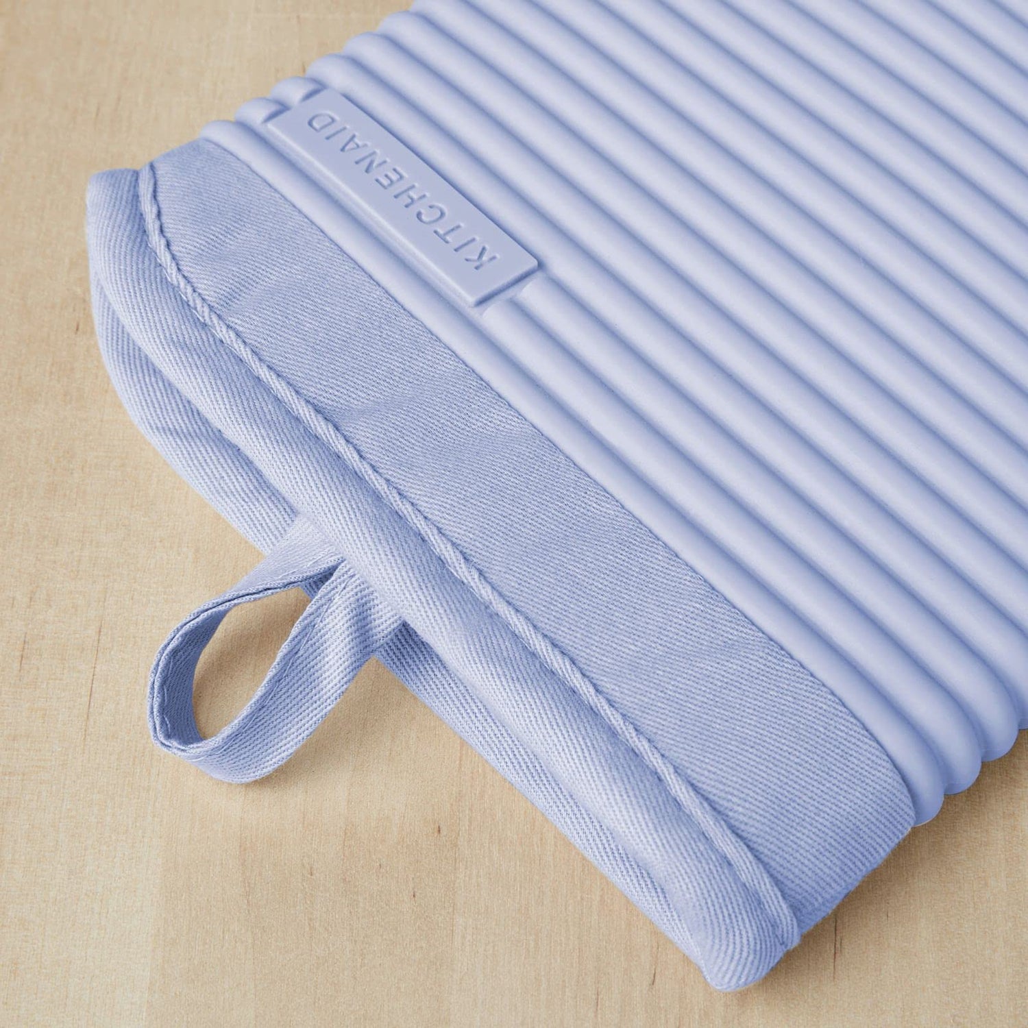KitchenAid Ribbed Soft Silicone Oven Mitt Set, 7&quot;x13&quot;, Milkshake 2 Count