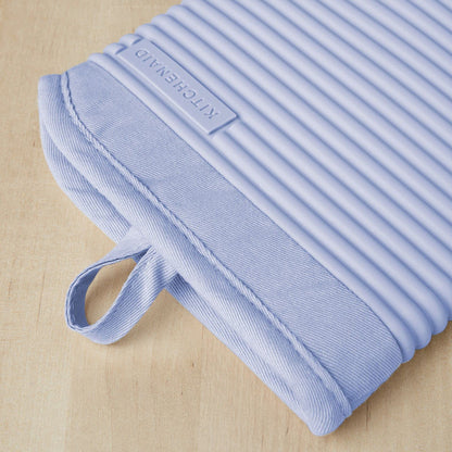 KitchenAid Ribbed Soft Silicone Oven Mitt Set, 7&quot;x13&quot;, Milkshake 2 Count