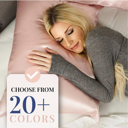Blissy Silk Pillowcase - 100% Pure Mulberry Silk - 22 Momme 6A High-Grade Fibers - Silk Pillow Cover for Hair &amp; Skin - Regular, Queen &amp; King with Hidden Zipper (Standard,Blissy White)