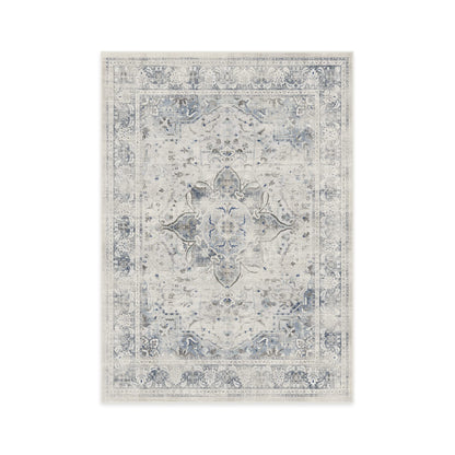RUGGABLE – Sarrah Blue Quartz – Machine Washable Runner Rug – Pet &amp; Child Friendly – Stain &amp; Water Resistant – Non-Slip – 2.5&
