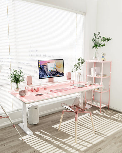 Non-Slip Desk Pad,Mouse Pad,Waterproof PVC Leather Desk Table Protector,Ultra Thin Large Desk Blotter, Easy Clean Laptop Desk Writing Mat for Office Work/Home/Decor(Pink, 23.6&quot; x 13.7&quot;)