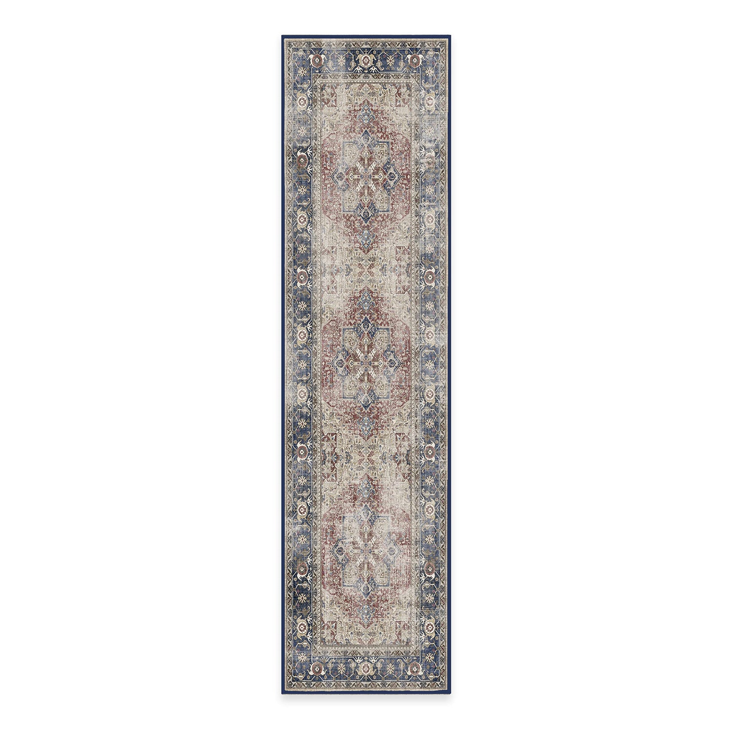 RUGGABLE Kamran Washable Rug - Perfect Vintage Area Rug for Living Room Bedroom Kitchen - Pet &amp; Child Friendly - Stain &amp; Water Resistant - Hazel 5&