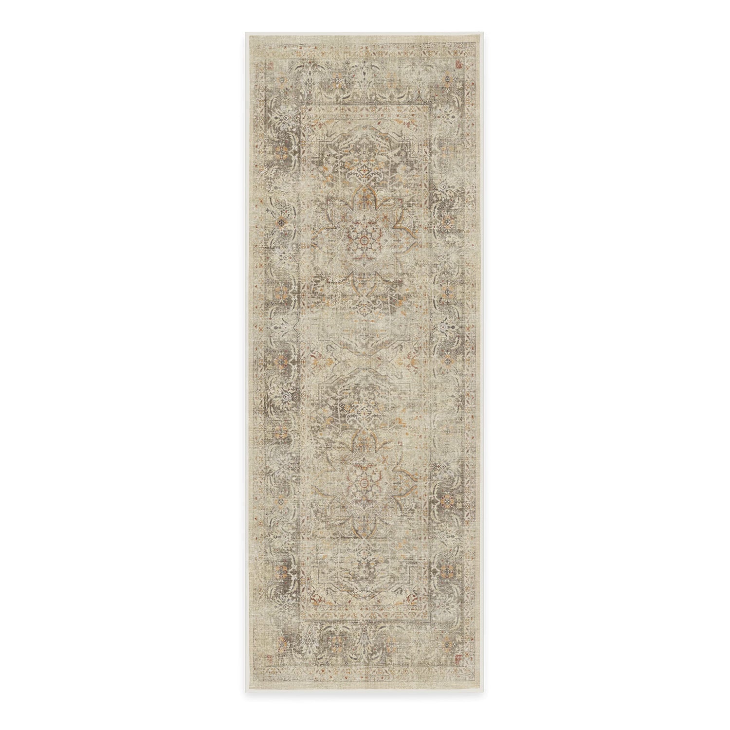 RUGGABLE – Sarrah Blue Quartz – Machine Washable Runner Rug – Pet &amp; Child Friendly – Stain &amp; Water Resistant – Non-Slip – 2.5&