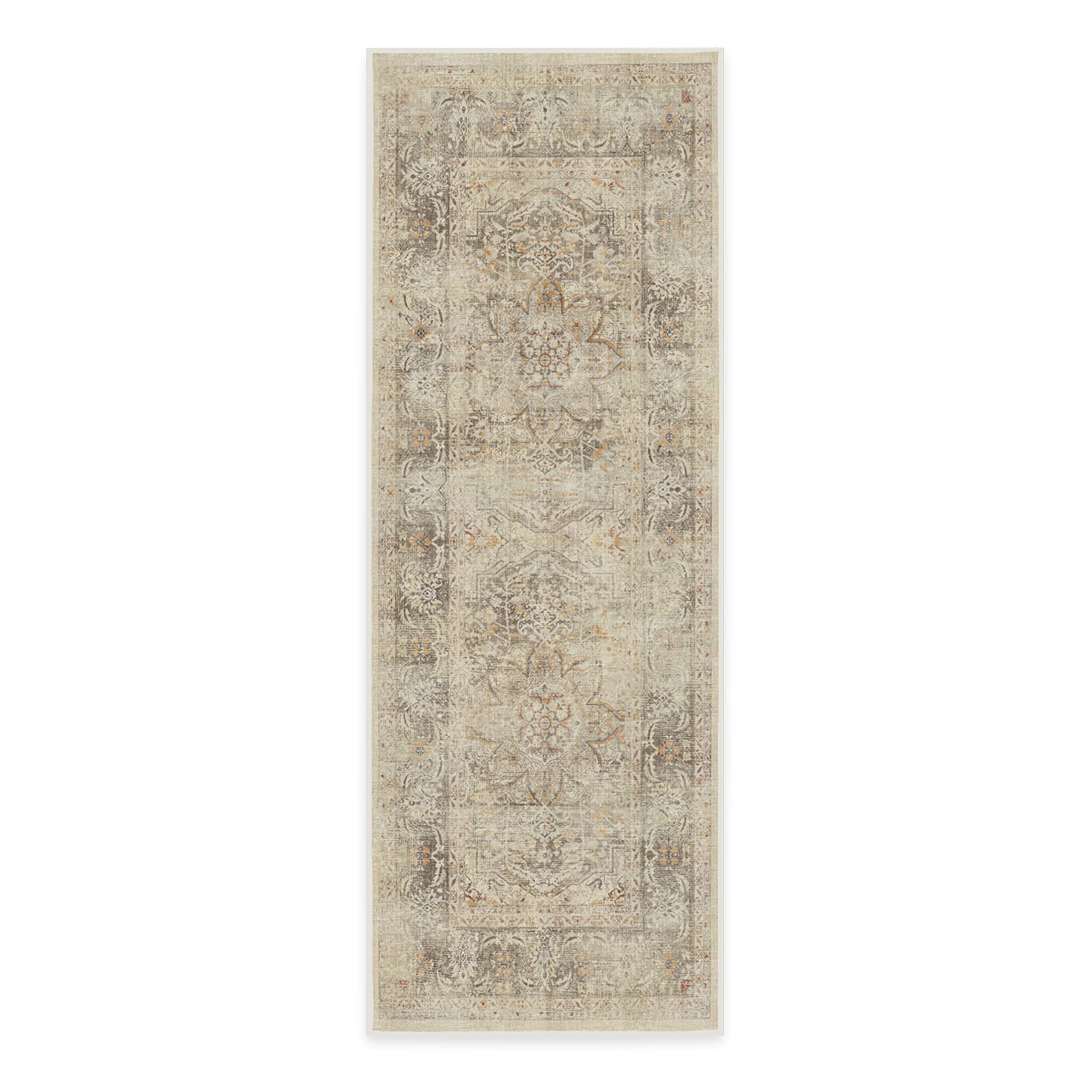 RUGGABLE – Sarrah Blue Quartz – Machine Washable Runner Rug – Pet &amp; Child Friendly – Stain &amp; Water Resistant – Non-Slip – 2.5&