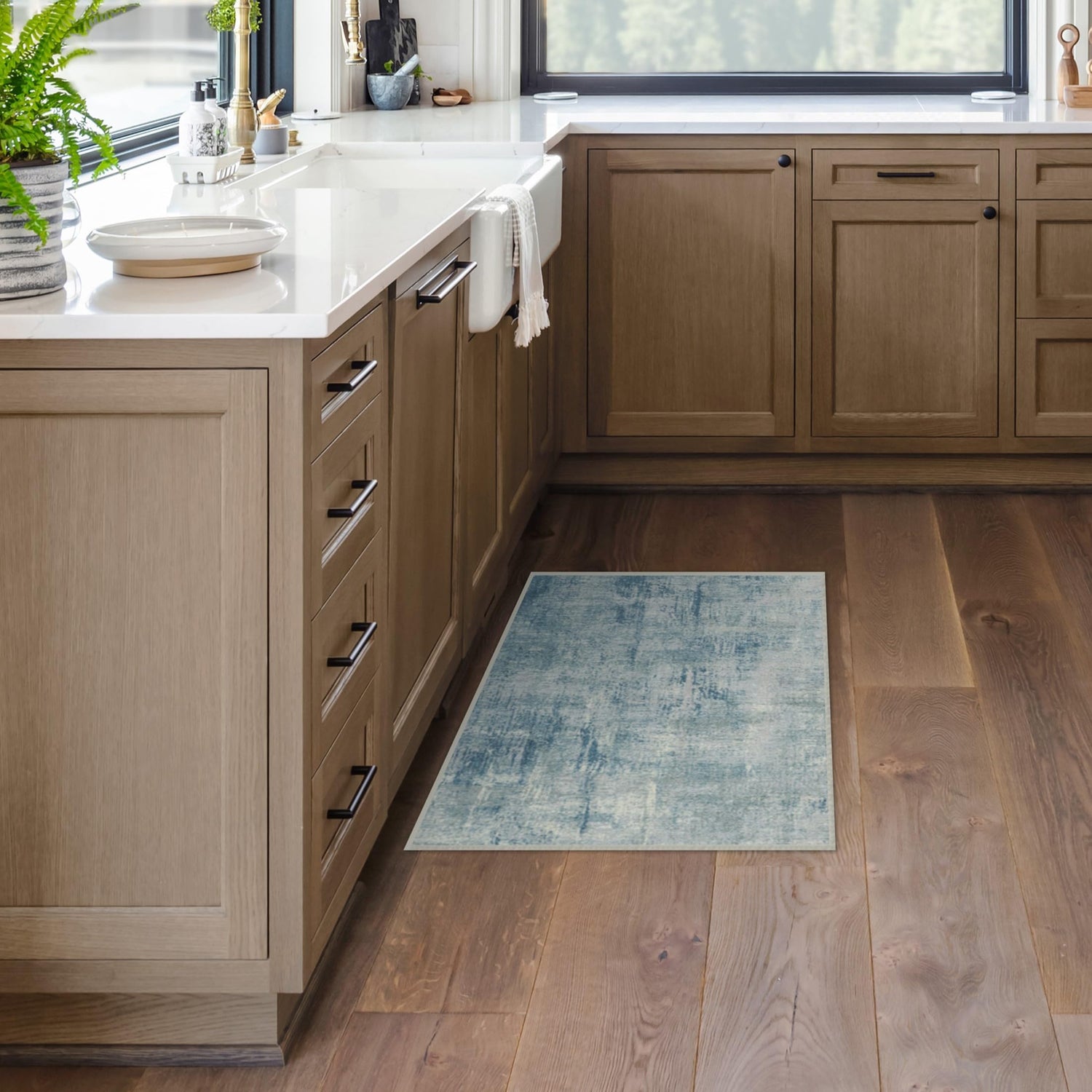 RUGGABLE Impasto Washable Rug - Perfect Modern Area Rug for Living Room Bedroom Kitchen - Non-Slip, Pet &amp; Child Friendly, Stain &amp; Water Resistant - Durable - Sage Green 3&