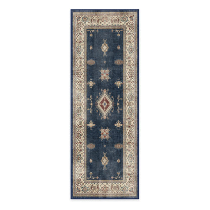 RUGGABLE – Verena Dark Wood – Machine Washable Runner Rug – Pet &amp; Child Friendly – Stain &amp; Water Resistant – Non-Slip – 2.5&