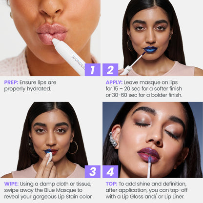 Wonderskin Wonder Blading Lip Stain Masque, Waterproof Nude Lip Stain, Long Lasting Lip Makeup, Transfer Proof Lip TInt, Pink Lip Makeup (XOXO Masque)
