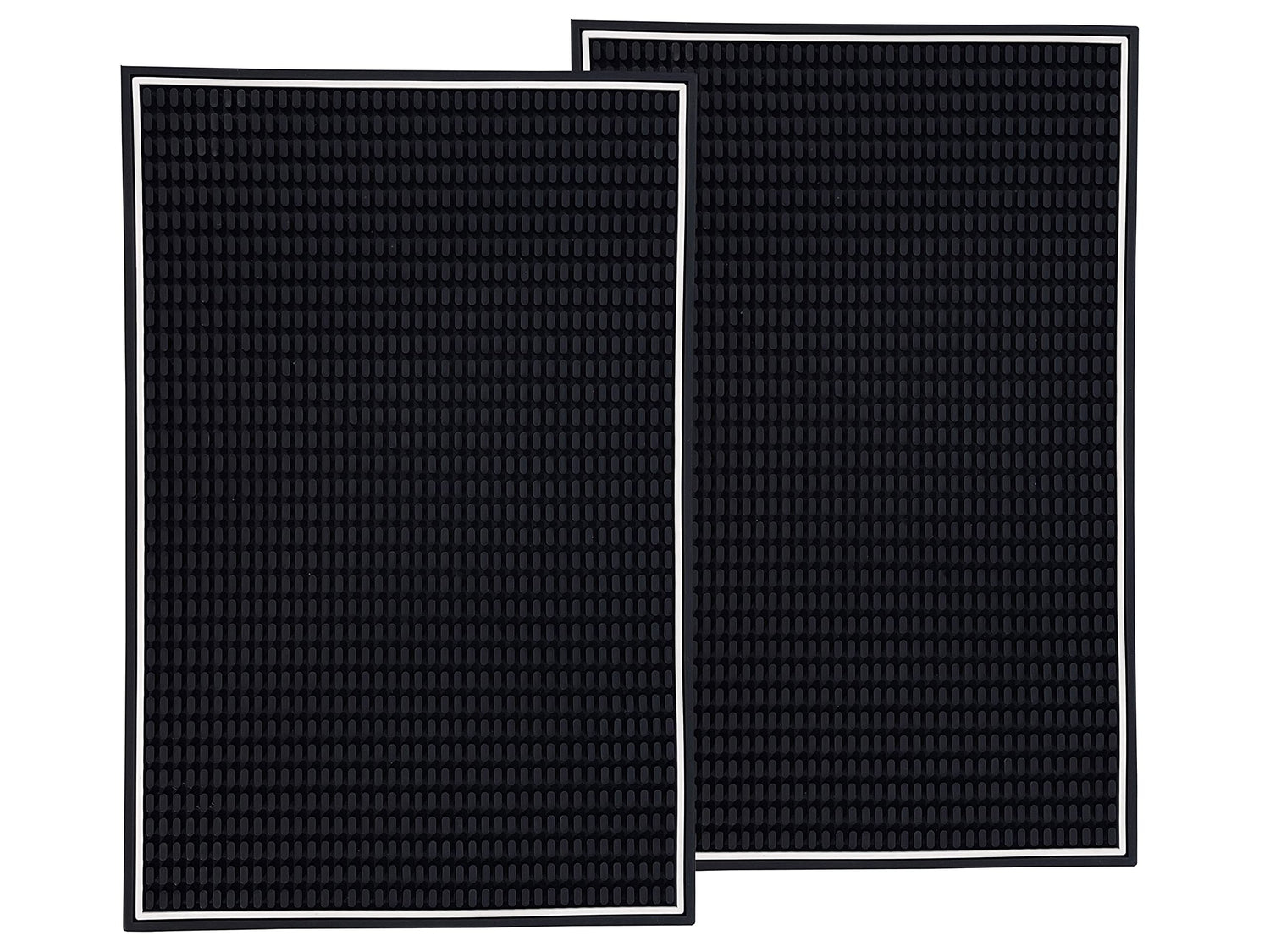 Highball &amp; Chaser Premium Bar Mat 18in x 12in 1cm Thick Durable and Stylish Service Bar Mat for Spills, Bars, Restaurants, Counter Top Dish Drying Mat, Glass Drying Mat (1 Pack, Black Border)