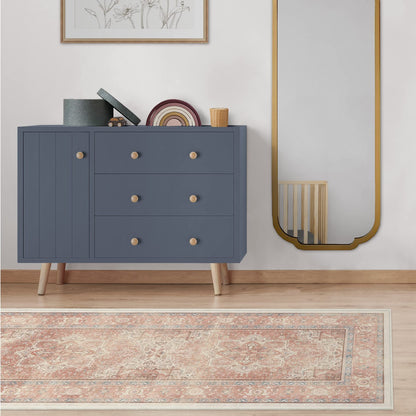 RUGGABLE Kamran Washable Rug - Perfect Vintage Area Rug for Living Room Bedroom Kitchen - Pet &amp; Child Friendly - Stain &amp; Water Resistant - Hazel 5&