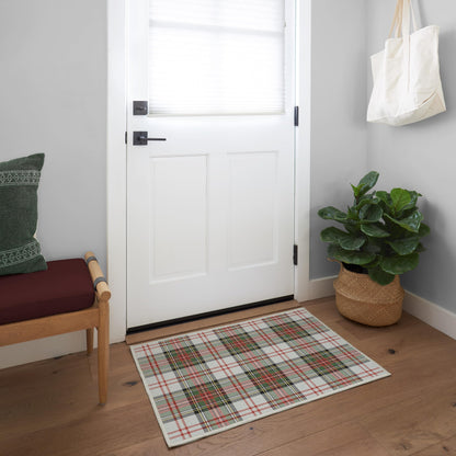 RUGGABLE Winter Plaid Washable Rug - Perfect Holiday Area Rug for Living Room Bedroom Kitchen - Pet &amp; Child Friendly - Stain &amp; Water Resistant - Dress Stewart Tartan Plaid 3&