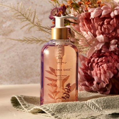 Thymes Eucalyptus Hand Wash - Liquid Hand Soap with Nourishing Ingredients - Eucalyptus Scented Skin Care Soap Dispenser - Botanical Fragrance, Glycerin &amp; Jojoba, Lightly Scented (8.25 oz)