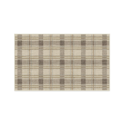 RUGGABLE Winter Plaid Washable Rug - Perfect Holiday Area Rug for Living Room Bedroom Kitchen - Pet &amp; Child Friendly - Stain &amp; Water Resistant - Dress Stewart Tartan Plaid 3&